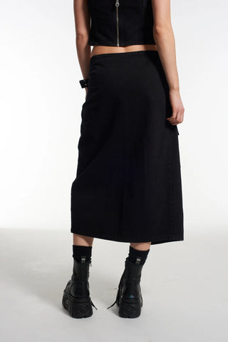 Monica Buckle Wrap Midi Skirt - West Carolina