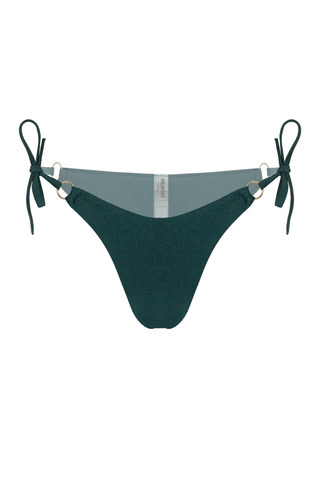 Green Jade Tie Side Triangle Bikini Bottoms