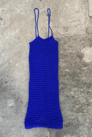 Planet Soph mermaid fishnet dress wool blue West Carolina