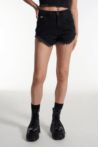 theraggedpriest-short shorts charcoal-cotton-shorts-black-westcarolina