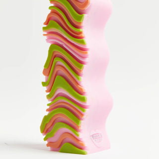 THE "TRIPPY" CANDLE - PINK, GREEN & ORANGE