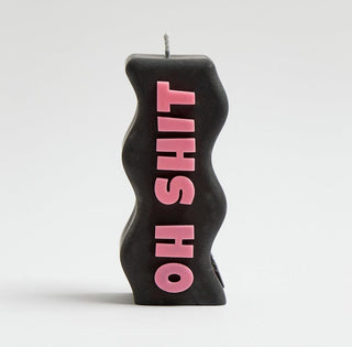 "Oh Shit" Candle in Black & Pink - West Carolina