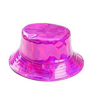 Holographic Bucket Hat in Hot Pink - West Carolina