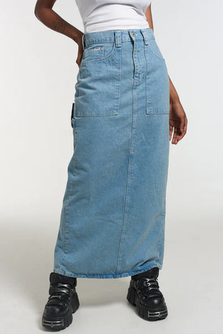 Carpenter Maxi Skirt in Blue